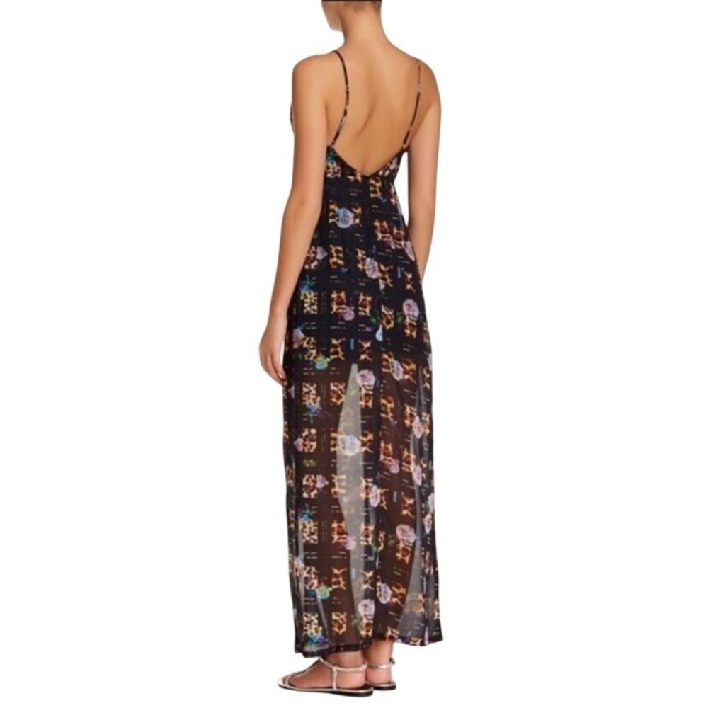 MINKPINK Jungle Fever Maxi Dress Multi Leopard Floral‎ Print XS IS15S1473 NEW - Picture 2 of 15